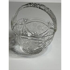 Vintage Fifth Avenue Crystal Tivoli Garden 8" Basket Made in Poland